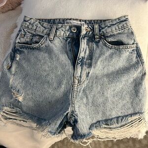 Zara high rise Jean shorts